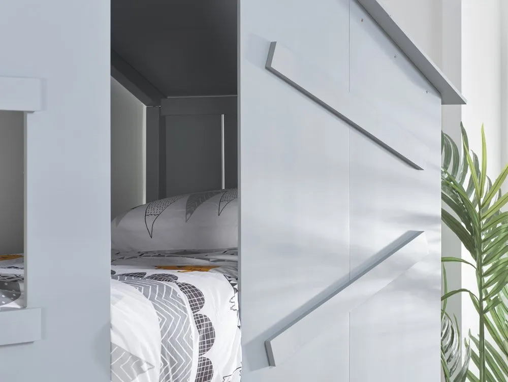 Birlea Furniture & Beds Birlea Safari 3ft Grey Wooden Bunk Bed Frame
