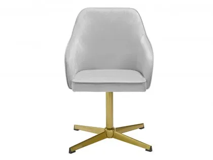 LPD Felix Grey Velvet Fabric Office Chair