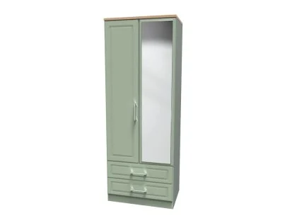 Welcome Kent 2 Door 2 Drawer Tall Mirrored Double Wardrobe (Assembled) Welcome Kent 2 Door 2 Drawer Tall Mirrored Double Wardrobe (Assembled)