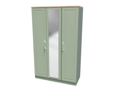 Welcome Kent 3 Door Mirrored Triple Wardrobe (Assembled) Welcome Kent 3 Door Mirrored Triple Wardrobe (Assembled)