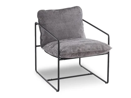 Seconique Tivoli Grey Fabric Accent Chair