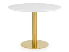 Julian Bowen Julian Bowen Palermo 100cm White Marble and Gold Dining Table