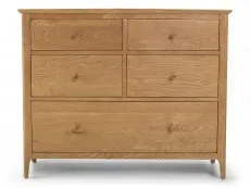 Archers Windermere 5 Drawer Oak Wooden Wide Chest of Drawers (Assembled)