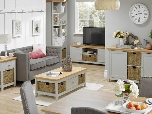 Cream and oak living deals room furniture