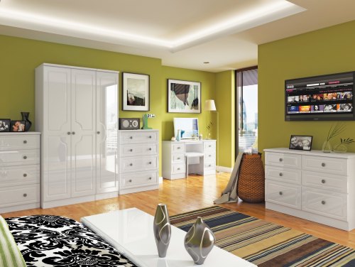 ready assembled white high gloss bedroom furniture