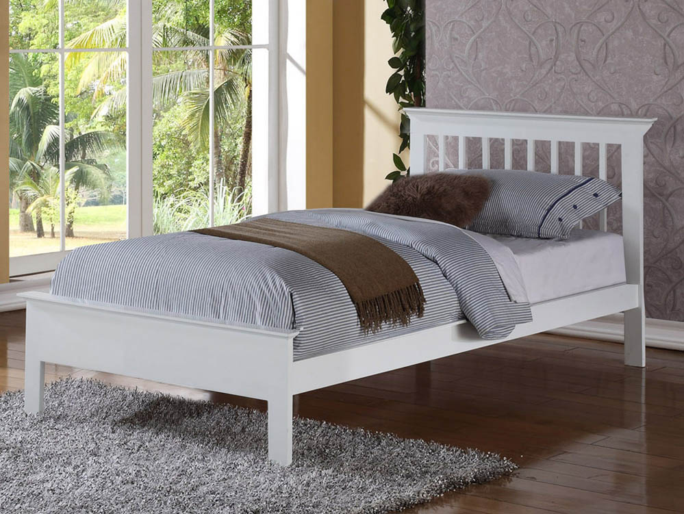 Flintshire Furniture Flintshire Pentre 3ft Single White Wooden Bed ...