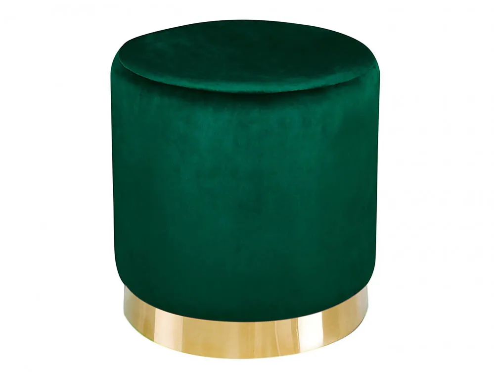 LPD Lara Forest Green Fabric Bedroom Stool