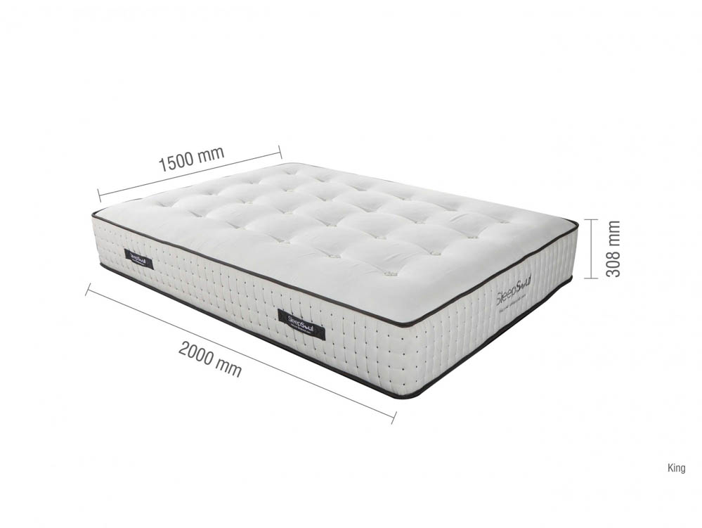 SleepSoul Harmony Memory Pocket 1000 5ft King Size Mattress in a Box ...