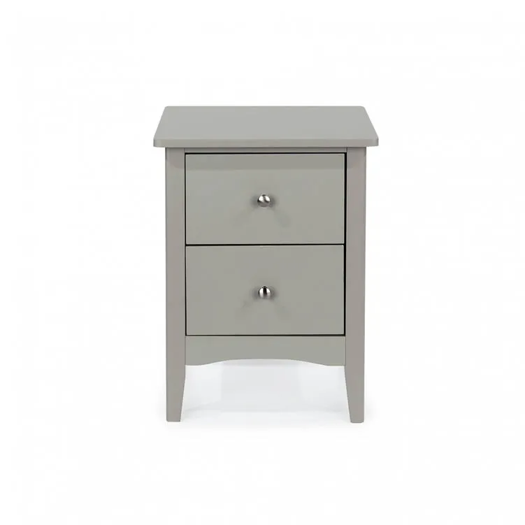 Core Como Light Grey 2 Drawer Bedside Table
