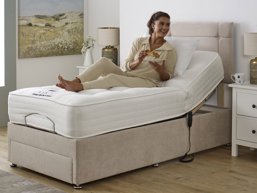 Flexisleep Eco Natural Pocket 2000 Electric Adjustable 3ft Single Bed ...