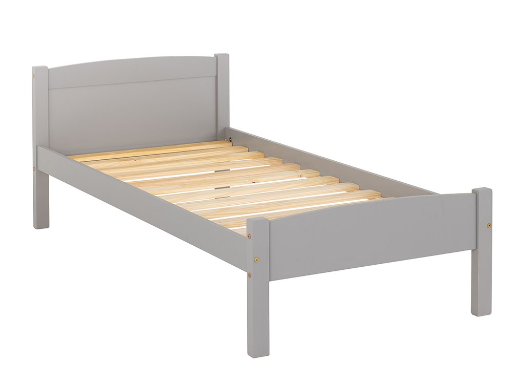 Seconique Amber 3ft Single Grey Wooden Bed Frame