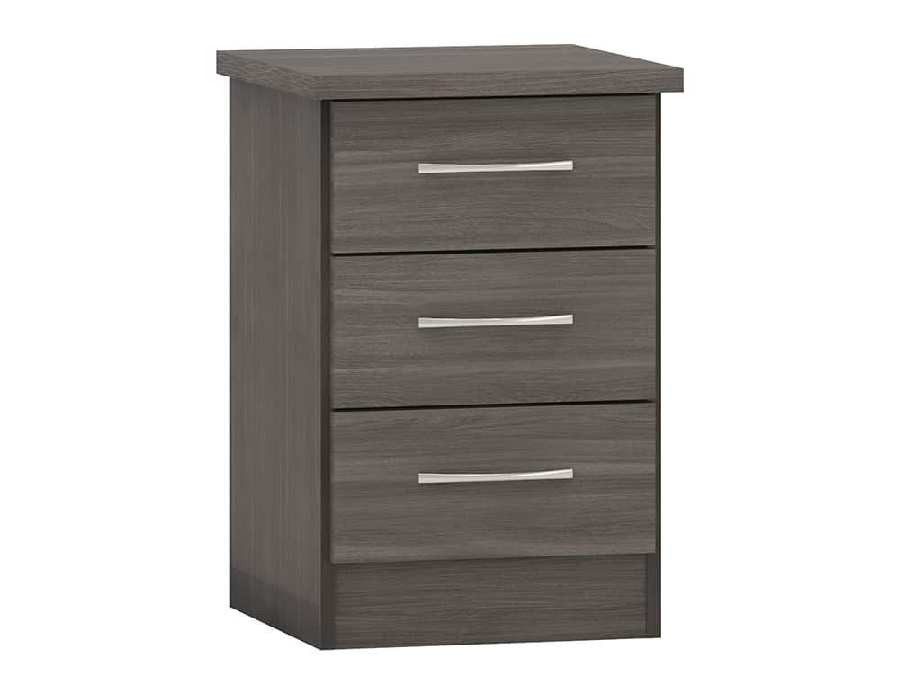 normandy 3 drawer bedside chest