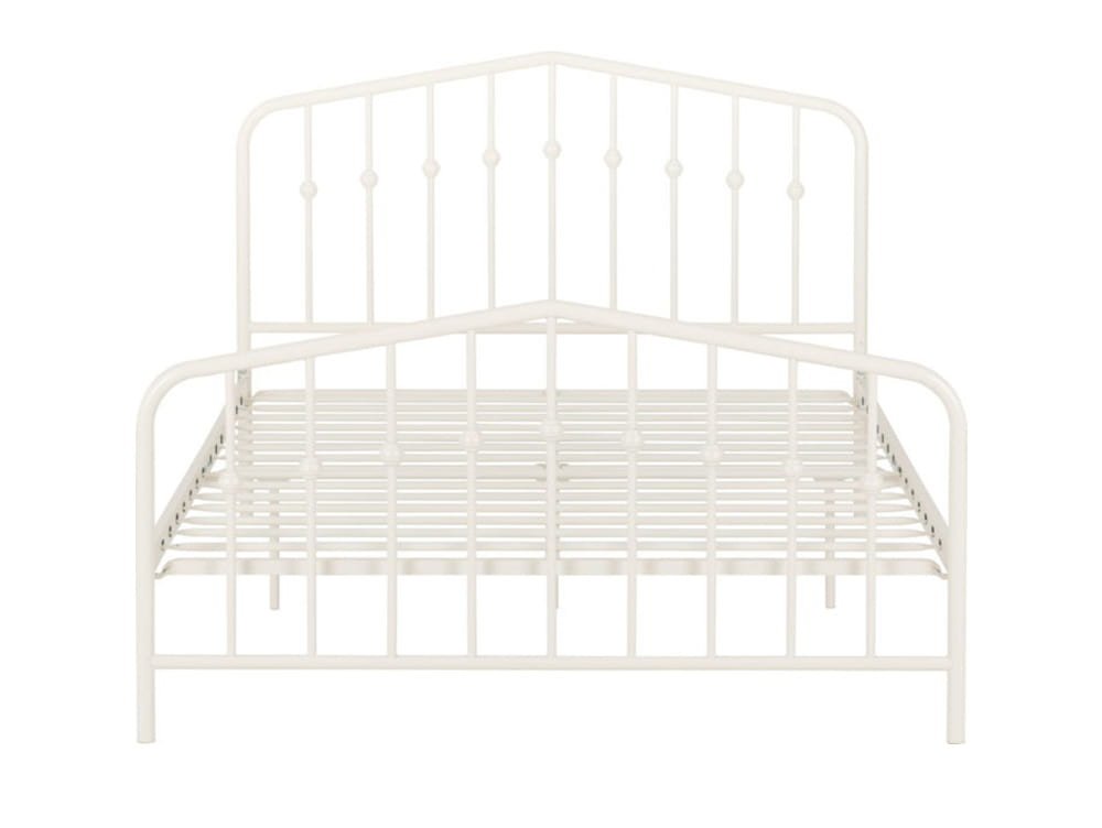 Seconique York 4ft6 Double White Metal Bed Frame - Archers Sleepcentre