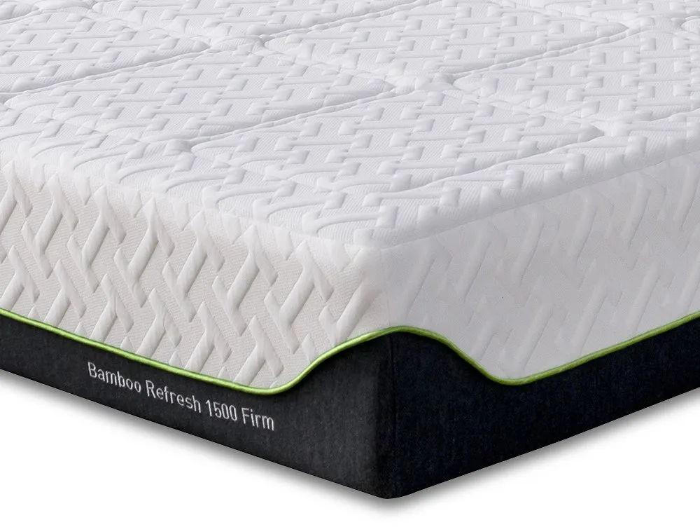 MLILY Bamboo Memory Refresh Pocket 1500 Ortho 5ft King Size Mattress in ...