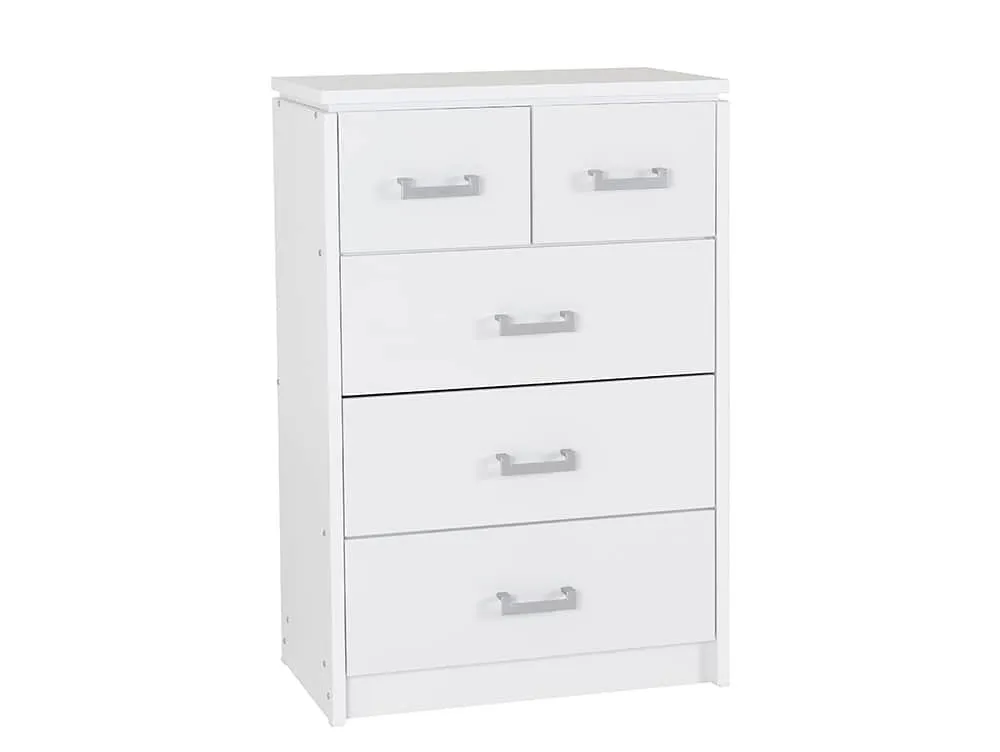 Seconique Seconique Charles White 3+2 Drawer Chest of Drawers