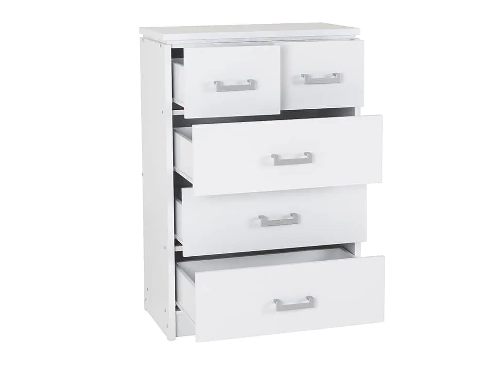 Seconique Seconique Charles White 3+2 Drawer Chest of Drawers