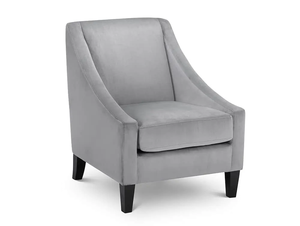 Julian Bowen Julian Bowen Maison Grey Velvet Accent Chair