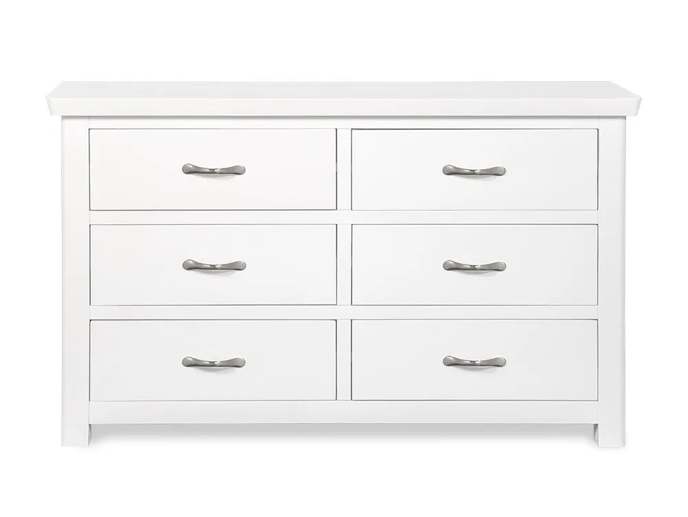 Asc Austin Drawer White Wooden Chest Of Drawers Assembled