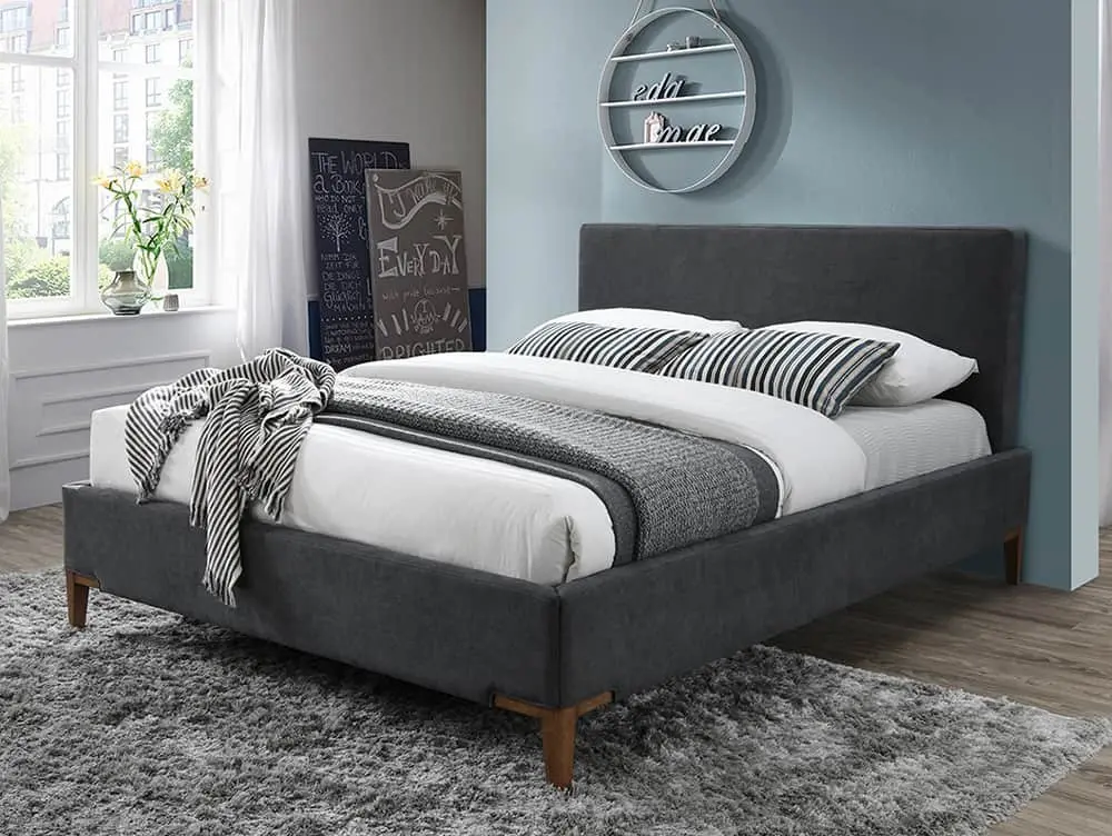 Time Living Durban 4ft6 Double Grey Fabric Bed Frame