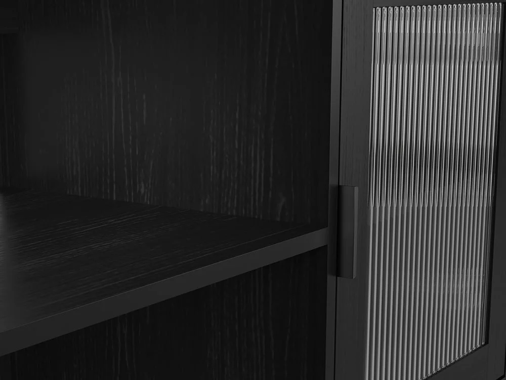 LPD LPD Maddox Black Wood Effect 2 Door TV Cabinet