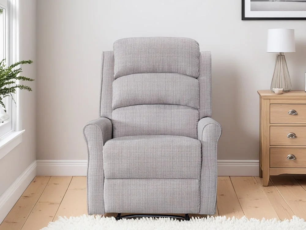Kyoto Kyoto Baxter Natural Chenille Fabric Recliner Chair