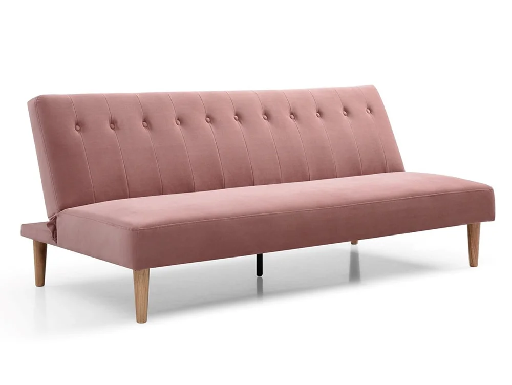 Kyoto Kyoto Corin Dusky Pink Velvet Sofa Bed
