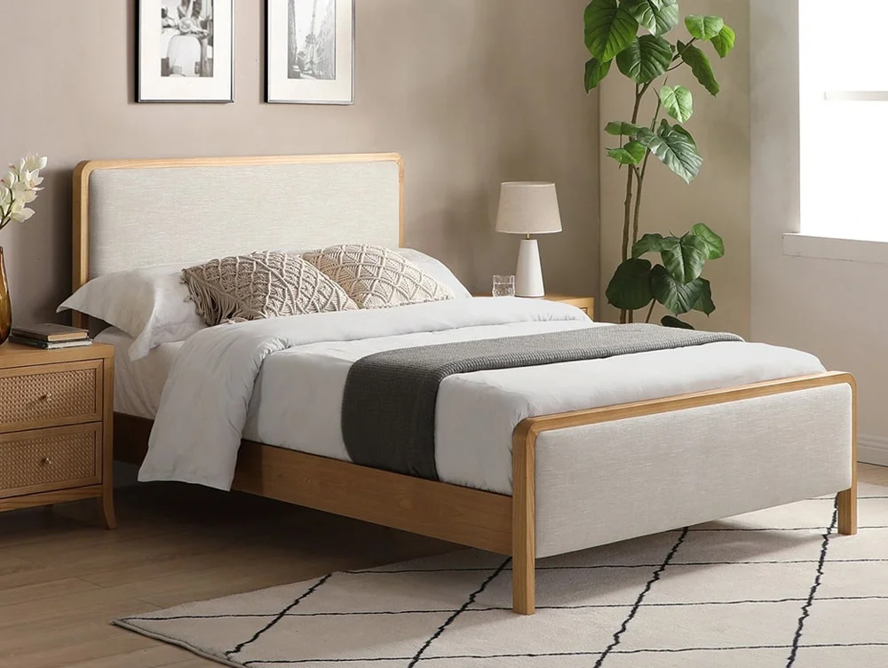 Kyoto Kyoto Archie 4ft6 Double Grey Fabric Bed Frame