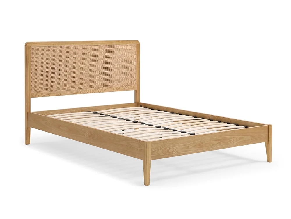 Kyoto Kyoto Ezra 4ft6 Double Rattan and Oak Wooden Bed Frame
