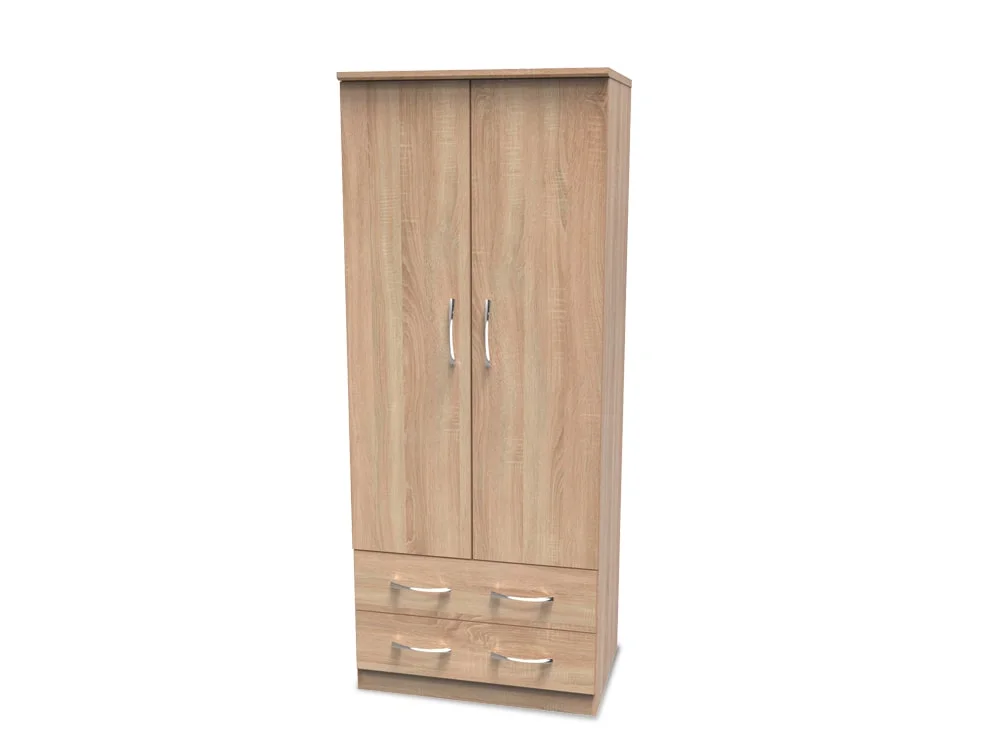 Welcome Welcome Avon 2ft6 2 Door 2 Drawer Double Wardrobe (Assembled)