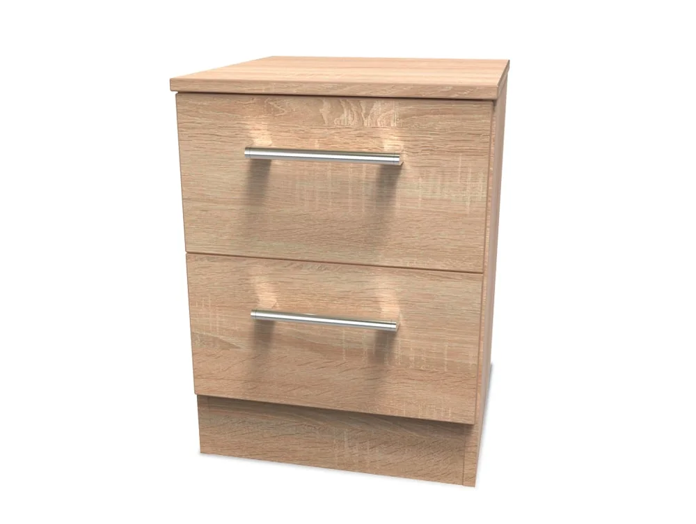 Welcome Welcome Devon 2 Drawer Small Bedside Table (Assembled)