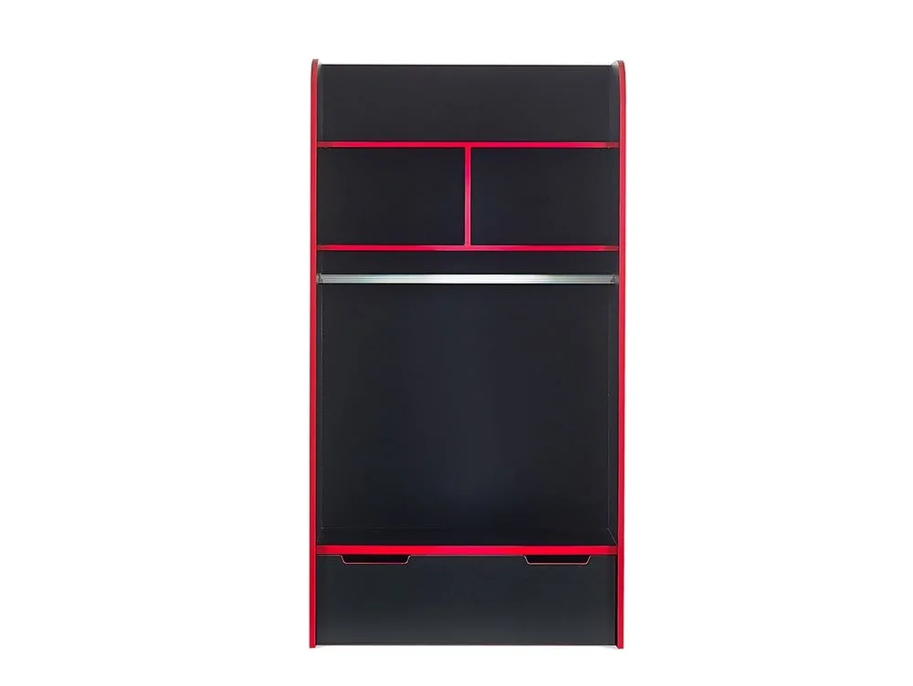 Julian Bowen Julian Bowen Impact 3ft Single Black and Red Wooden Gaming Bunk Bed Frame