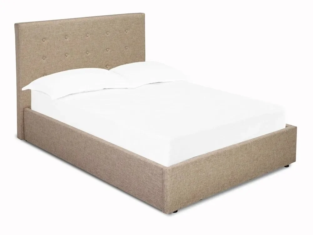 LPD Clearance - LPD Lucca 4ft6 Double Beige Fabric Bed Frame