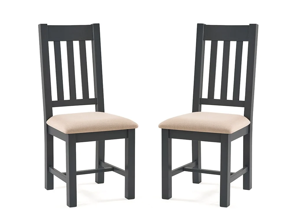 Julian Bowen Julian Bowen Bordeaux Set of 2 Grey and Taupe Dining Chairs