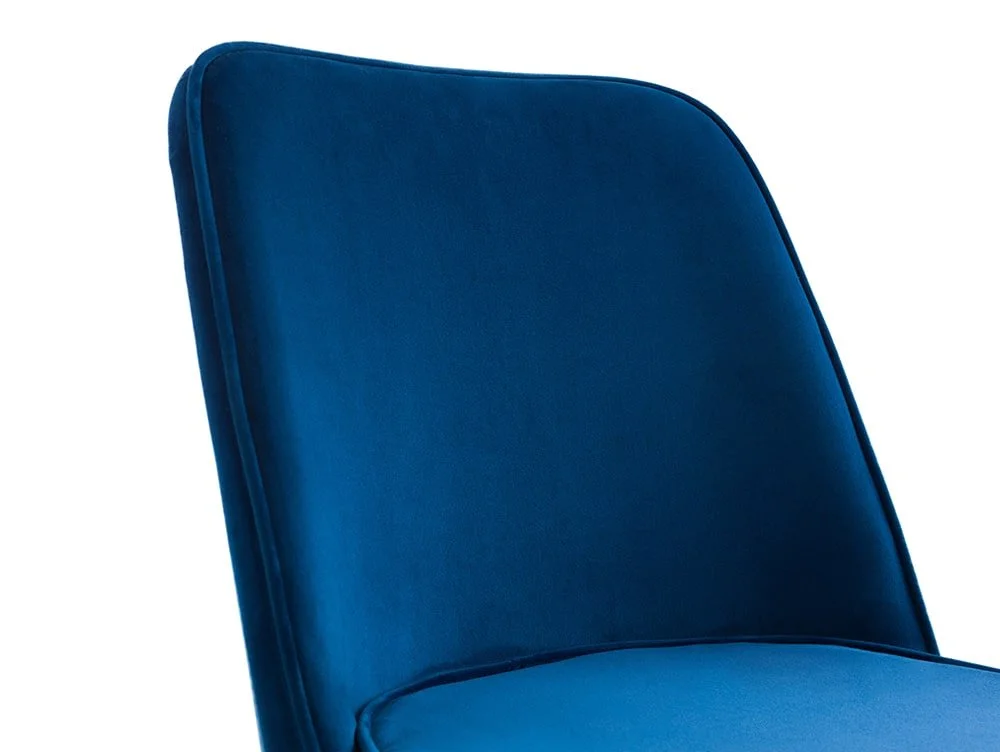 Julian Bowen Julian Bowen Burgess Blue Velvet Dining Chair