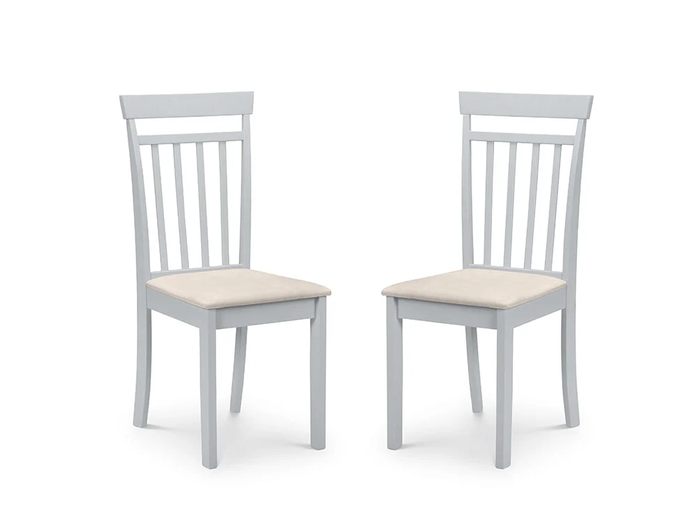 Julian Bowen Julian Bowen Coast Set of 2 Grey Wooden Dining Chairs