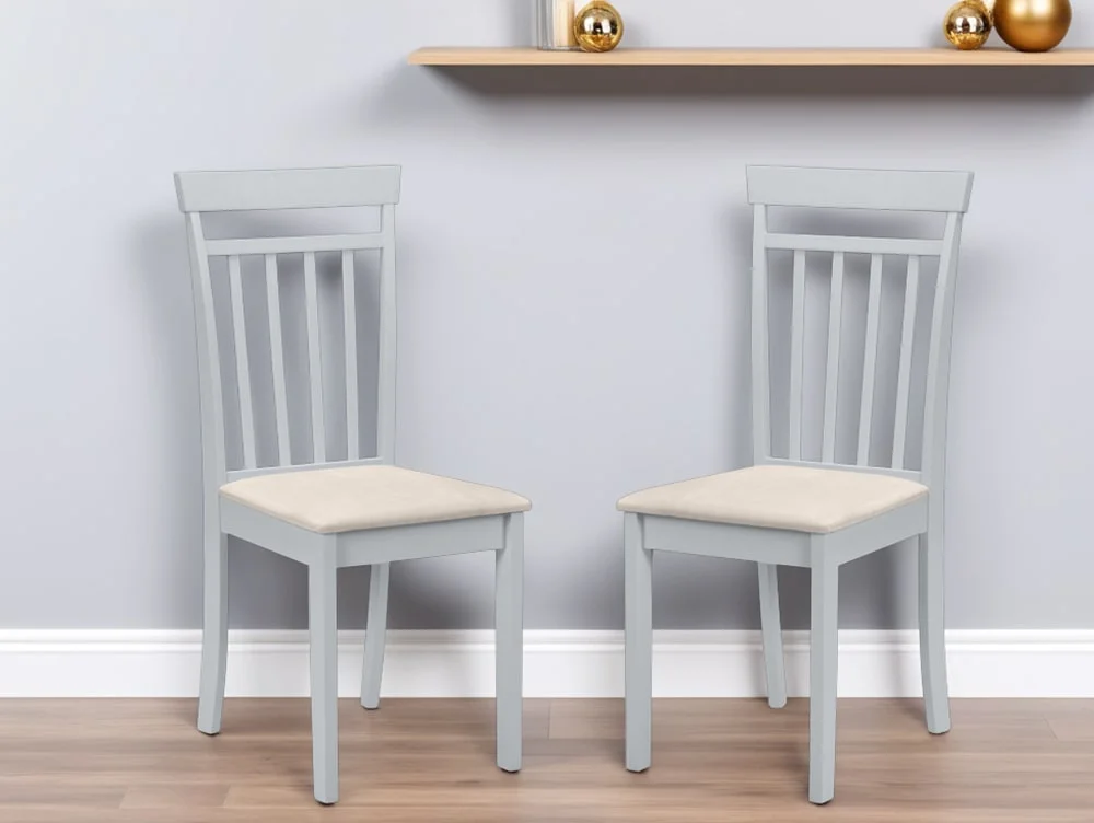 Julian Bowen Julian Bowen Coast Set of 2 Grey Wooden Dining Chairs