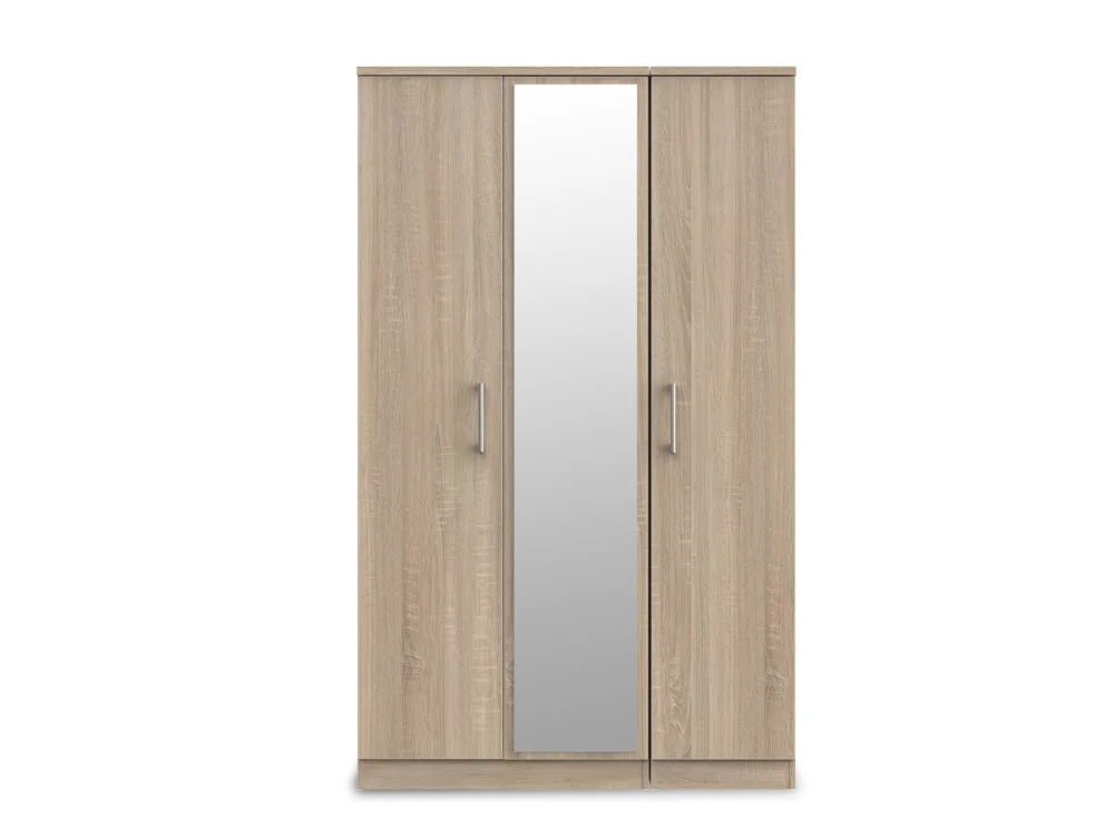 Welcome Welcome Devon 3 Door Mirrored Triple Wardrobe (Assembled)