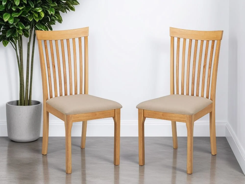Julian Bowen Julian Bowen Ibsen Set of 2 Oak Dining Chairs