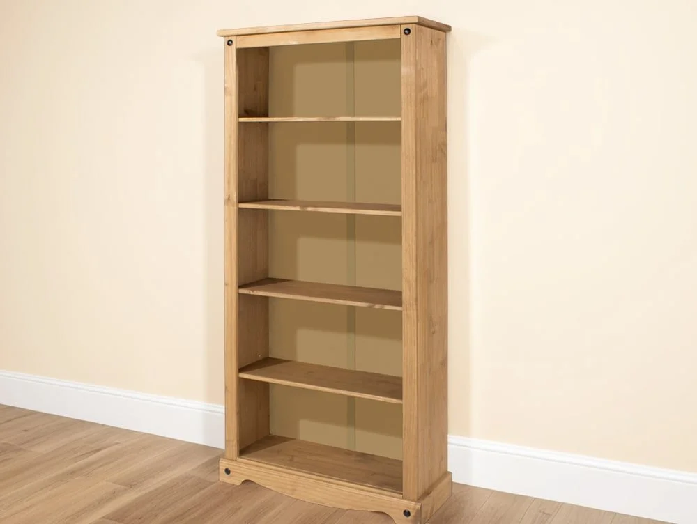 Core Products Core Corona Waxed Pine Tall Wooden Bookcase