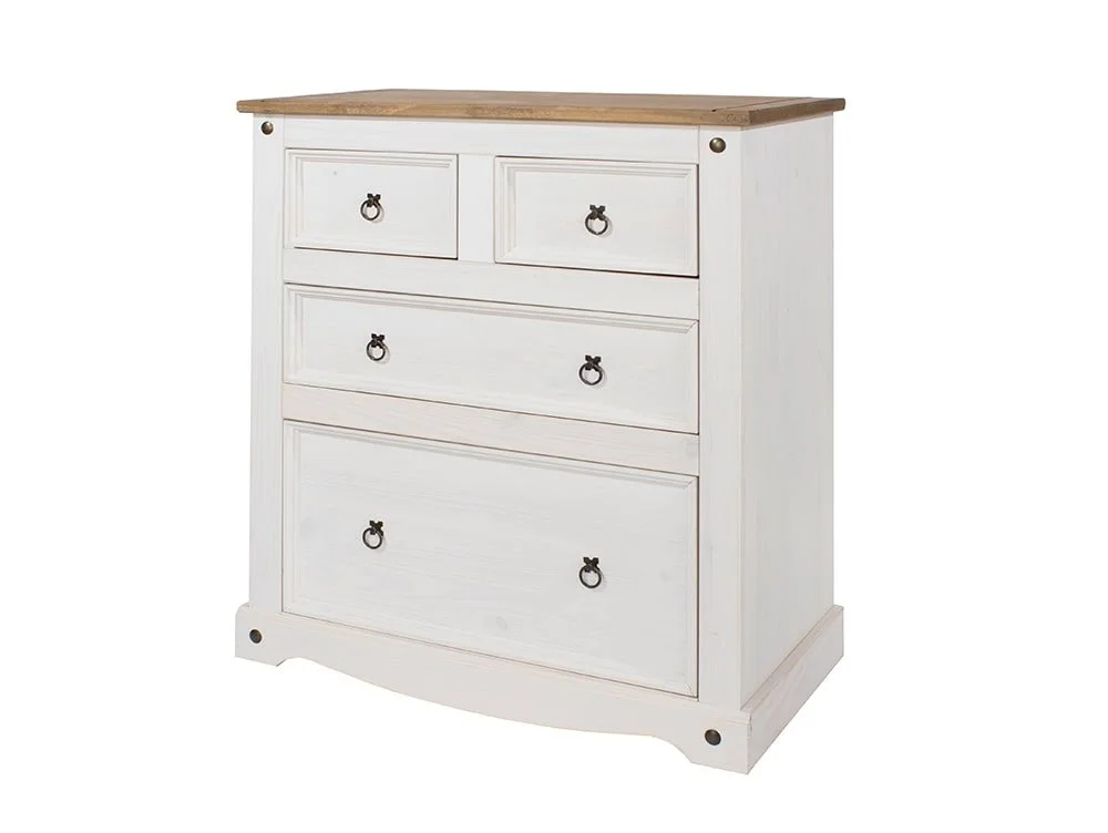 Core Products Core Corona White and Pine 2+2 Drawer Chest of Drawers