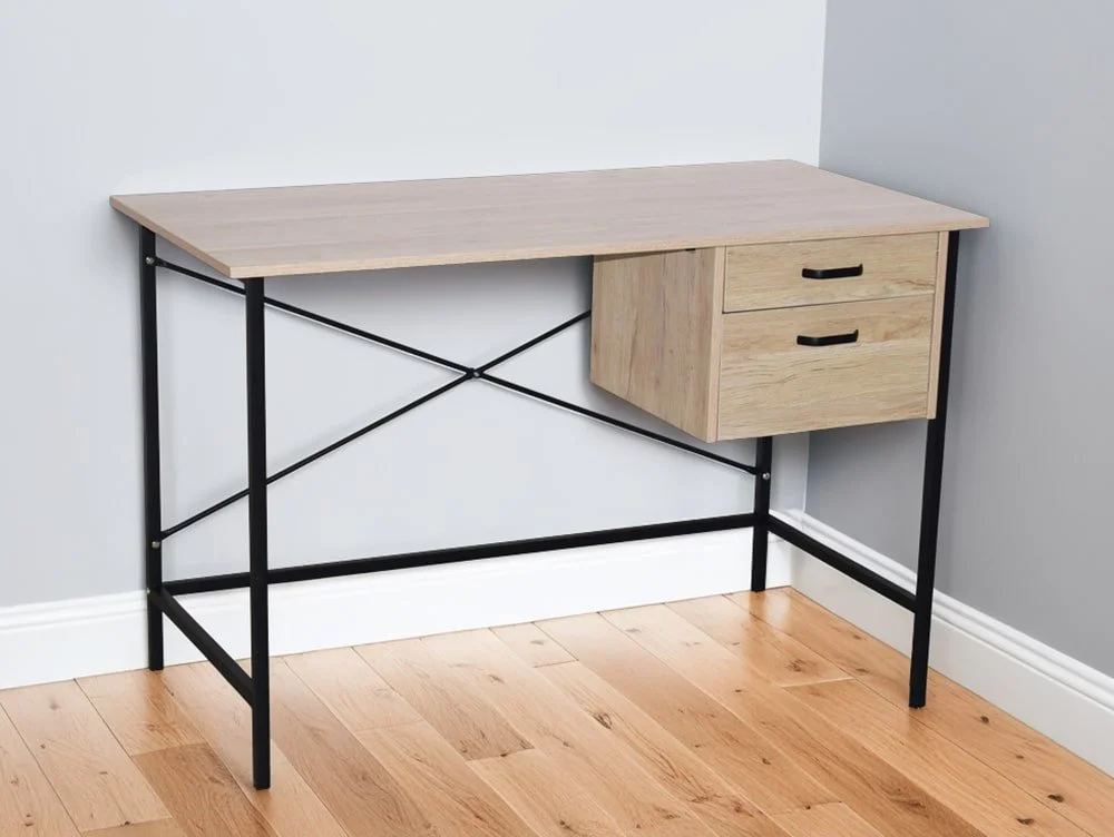Core Products Core Loft Home Office Oak Effect 2 Drawer Desk
