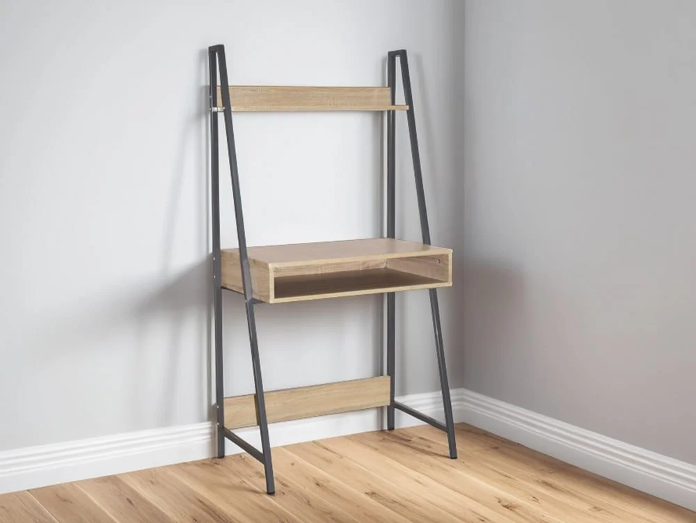 Core Products Core Loft Home Office Oak Effect Ladder Bookcase Desk