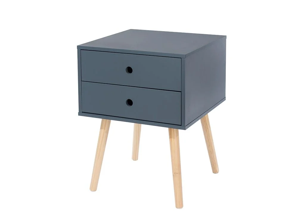 Core Products Core Options Scandia Blue 2 Drawer Bedside Table