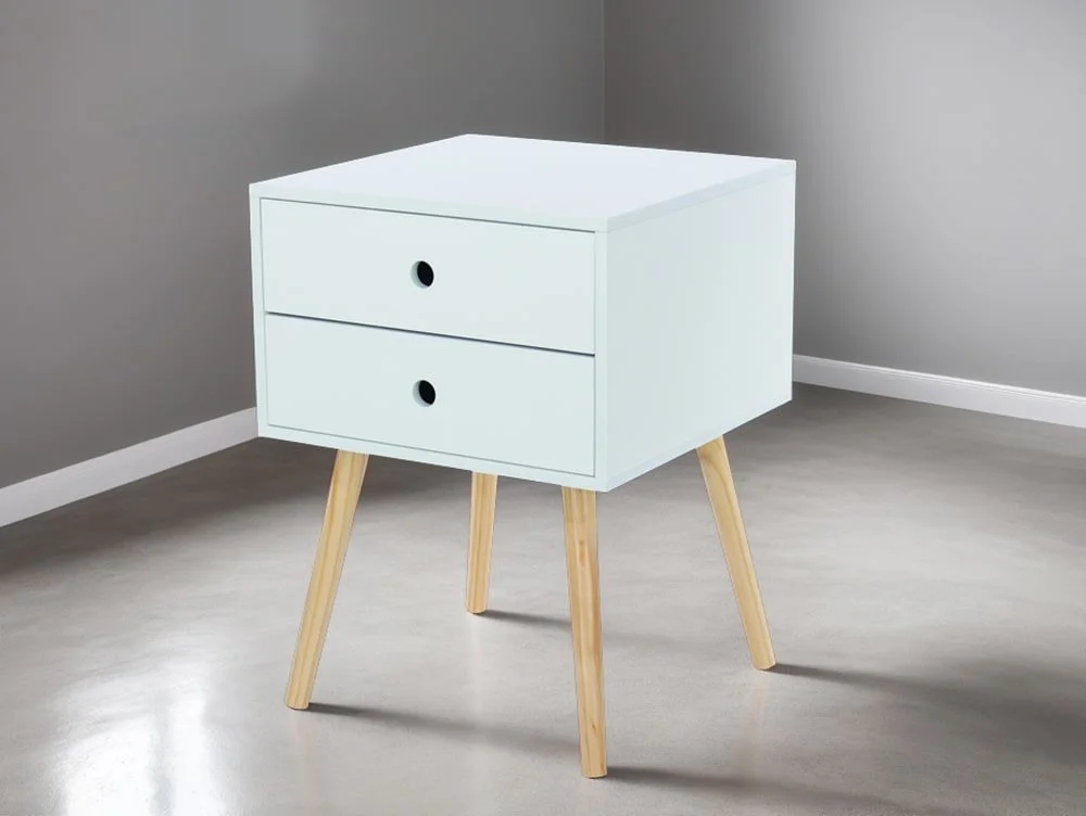 Core Products Core Options Scandia White 2 Drawer Bedside Table