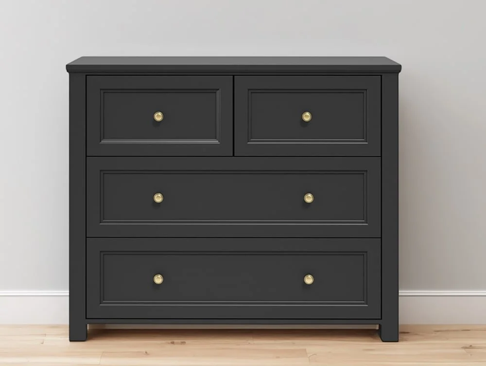 LPD LPD Ives Black 2+2 Drawer Chest of Drawers