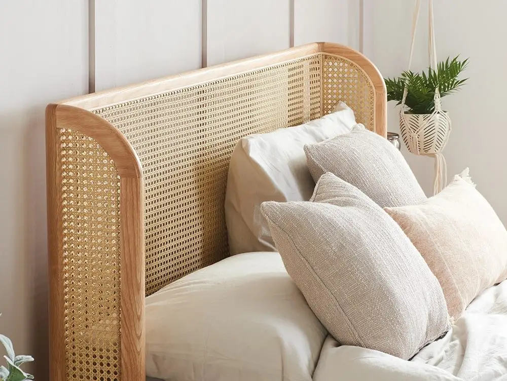 Birlea Furniture & Beds Birlea Astrid 5ft King Size Rattan and Oak Wooden Bed Frame