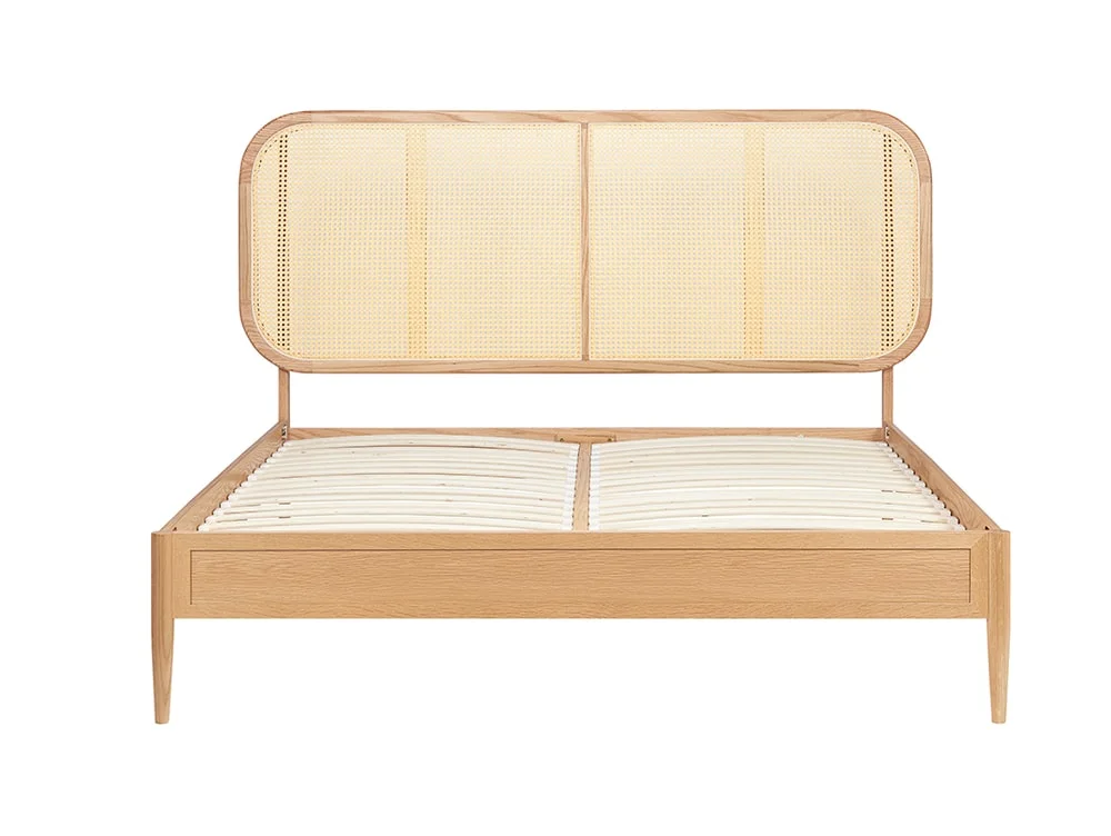 Birlea Furniture & Beds Birlea Elina 4ft6 Double Rattan and Oak Wooden Bed Frame