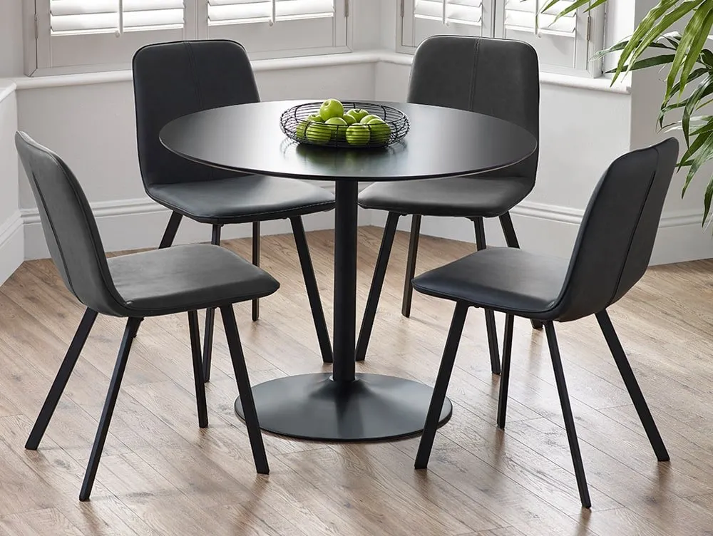 Julian Bowen Julian Bowen Nero 80cm Black Dining Table