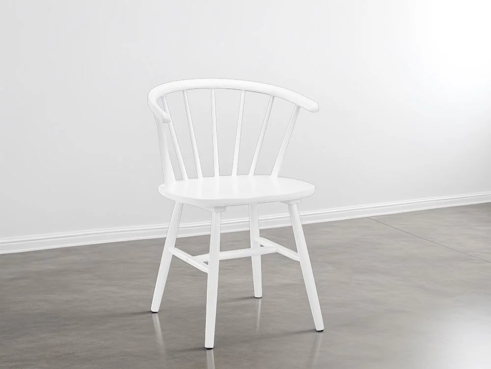 Julian Bowen Julian Bowen Modena White Wooden Dining Chair