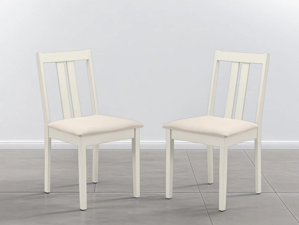 Julian Bowen Julian Bowen Rufford Set of 2 Ivory Dining Chairs